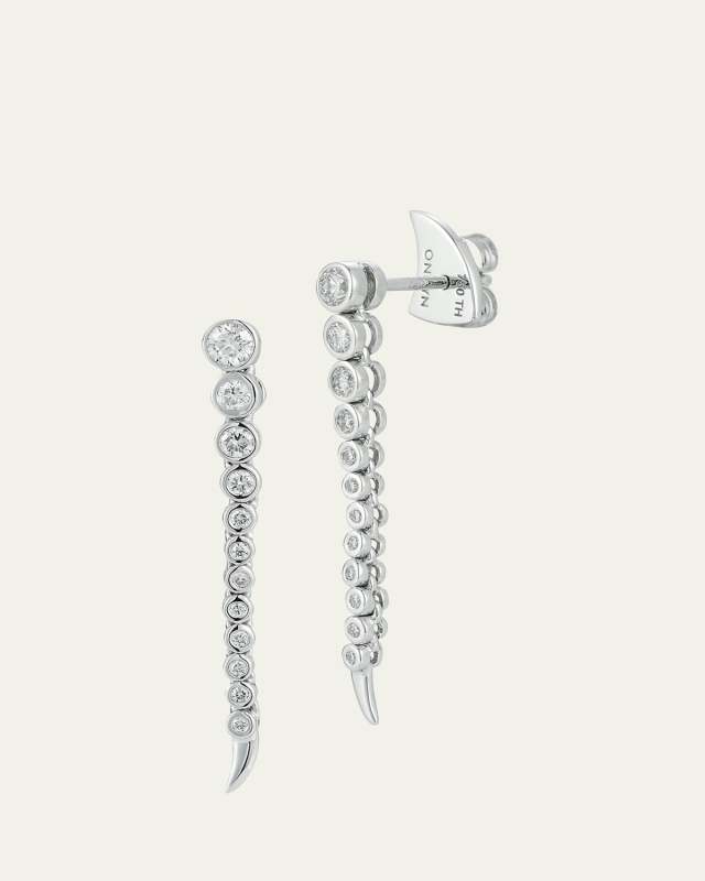 Short Continuum Earrings with Diamonds
